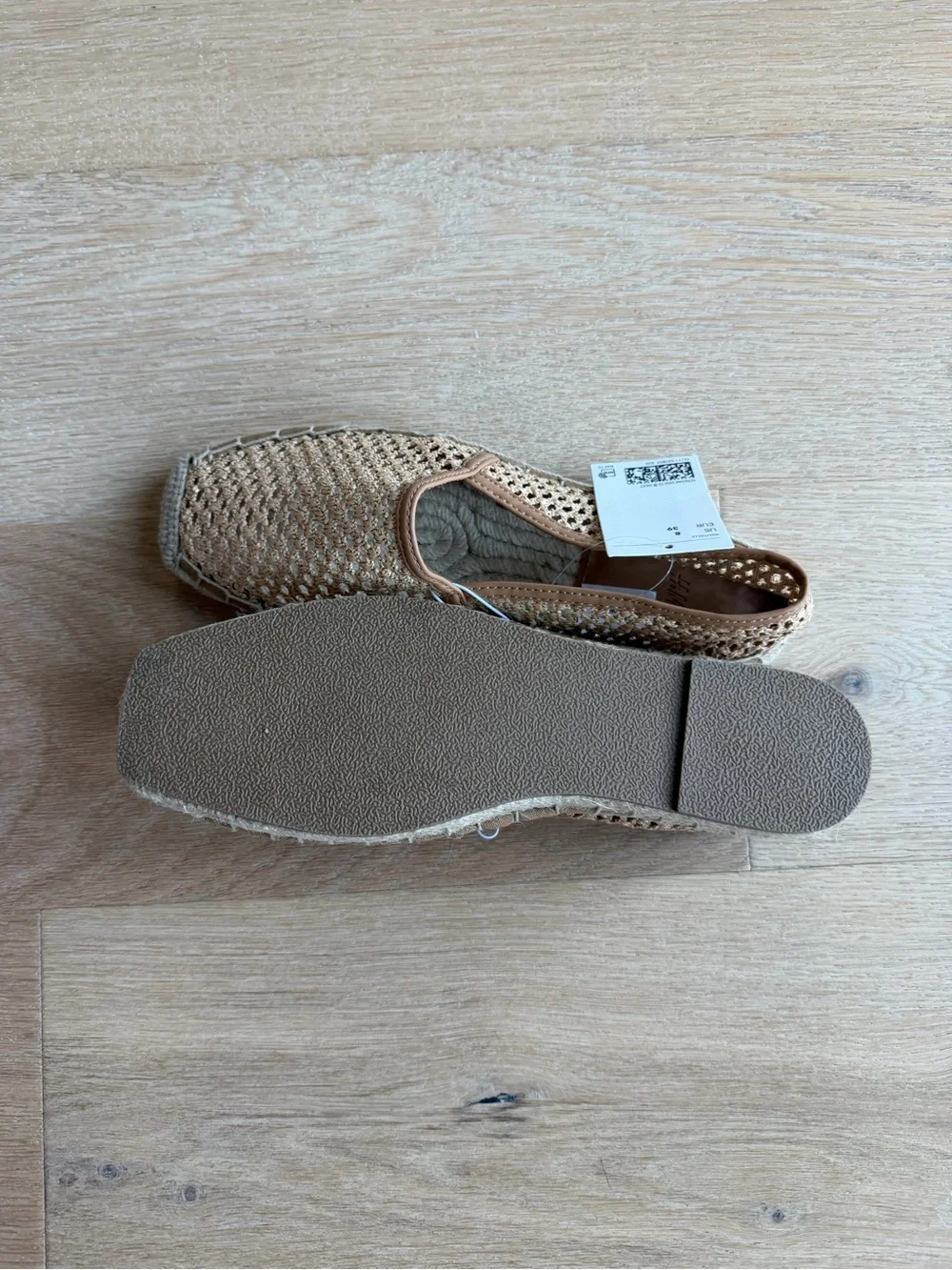 H&M Beige Woven Espadrille Slip-Ons